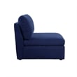 Pemberly Row Armless Chair with Pocket Coil Seat and Pillow Back in Blue