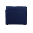 Pemberly Row Armless Chair with Pocket Coil Seat and Pillow Back in Blue