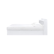 Pemberly Row Queen Platform Bed with 6 Storage Compartments & Headboard in White