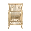 Pemberly Row Rattan Dining Armchair with Padded Seat & Slatted Back in Brown
