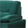 Pemberly Row 98 Inch 2 Piece Sectional Sofa with Pull Out Bed in Green Velvet