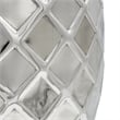 Pemberly Row 20 Inch Aluminum Drum Shape Stool Table in Silver