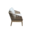 Pemberly Row 51 Inch Patio Sofa with Woven Rope Back in Rich Brown Acacia