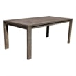 Pemberly Row 70 Inch Outdoor Dining Table with Plank Top in Burnt Brown