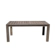Pemberly Row 70 Inch Outdoor Dining Table with Plank Top in Burnt Brown