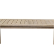Pemberly Row 70 Inch Outdoor Dining Table with Plank Top in Natural Brown