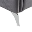 Pemberly Row 32 Inch Modern Accent Armchair with Vertical Quilted Back in Gray