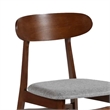 Pemberly Row Set of 2 Rubberwood Dining Chairs with Light Gray Padded Seats
