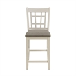 Pemberly Row 2Pc Counter Height Chairs with Saddle Back in Antique White & Brown