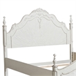 Pemberly Row Full Bed with Floral Motif Carvings & Turned Legs in Antique White