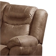 Pemberly Row 86 Inch Power Reclining Sofa with Pull Tab in Brown Leather