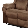 Pemberly Row 86 Inch Power Reclining Sofa with Pull Tab in Brown Leather