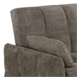 Pemberly Row 59 Inch Sleeper Sofa Futon with Grid Tufting and Pillows in Brown