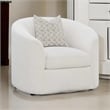 Pemberly Row 43 Inch Accent Chair with Curved Backrest and Sloped Arms in Gray