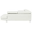 Pemberly Row 2 Pc Sectional Sofa with Chaise and Adjustable Headrests in White