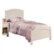 Pemberly Row Full Bed with Arched Headboard and Carved Accents in White