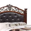 Pemberly Row California King Bed with Tufted Faux Leather Headboard