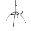 Pemberly Row Set of 2 Adjustable Height Swivel Barstools in Brown Faux Leather