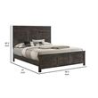 Pemberly Row Full Bed with Carved Panel Design in Nutmeg Brown Rubberwood