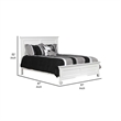 Pemberly Row Queen Size Bed with Classic Panel Design & Molded Details in White
