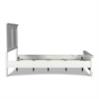 Pemberly Row Queen Size Bed with Classic Panel Design & Molded Details in White