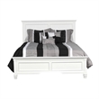 Pemberly Row Full Bed with Classic Panel Design and Molded Trim in White