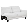 Pemberly Row 110 Inch 2 Piece Sectional Sofa with Chaise and Welt Trim in White