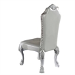 Pemberly Row 2Pc Dining Chairs w/ Carved Scrolled Motifs & Padded Seat in White