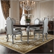 Pemberly Row 2Pc Dining Chairs w/ Carved Scrolled Motifs & Padded Seat in White