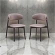 Pemberly Row Set of 2 Mid Century Dining Chairs with Turned Legs in Gray & Black