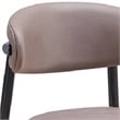 Pemberly Row Set of 2 Mid Century Dining Chairs with Turned Legs in Gray & Black