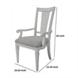 Pemberly Row 2Pc Linen Dining Armchairs with Turned Legs in Light Gray & White