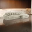 Pemberly Row 3 Pc Sectional Sofa with Reversible Chaise and 8 Pillows in Beige