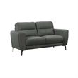 Pemberly Row 2 Pc Sofa and Loveseat Set with Tufted Cushions in Anthracite Gray