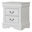 Pemberly Row 3 Pc Full Bedroom Set with Panel Headboard & Sleigh Design in White