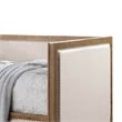 Pemberly Row Twin Daybed with Nailhead Trim and Beige Linen Panels in Light Oak