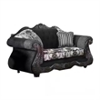Pemberly Row 2 Pc Sofa & Loveseat Set with Button Tufting & Rolled Arms in Black