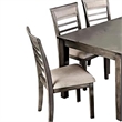 Pemberly Row 7 Piece Dining Set with Cushioned Chairs in Gray