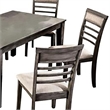 Pemberly Row 7 Piece Dining Set with Cushioned Chairs in Gray