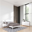 Pemberly Row 3Pc Full Bedroom Set w/ Tapered Legs & Flat Panel Headboard - White
