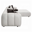 Pemberly Row 145 Inch Sectional Sofa with 8 Throw Pillows in Ivory White Linen