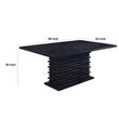 Pemberly Row 66 Inch Dining Table with Richly Textured Pedestal Base in Black