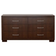 Pemberly Row 5 Piece Queen Bedroom Set with LED Underlight in Dark Brown Finish