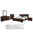 Pemberly Row 5 Piece Queen Bedroom Set with LED Bookcase Headboard in Dark Brown