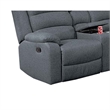 Pemberly Row 3Pc L Shape Manual Reclining Sectional w/ Cup Holders in Dark Gray