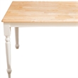 Pemberly Row 6Pc Dining Set with Bench & Slat Back Chairs in White & Brown