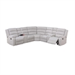 Pemberly Row 3 Pc L Shape Manual Reclining Sectional with Cup Holders in White