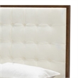Pemberly Row King Platform Bed with Button Tufted Faux Leather Headboard