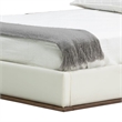 Pemberly Row King Platform Bed with Button Tufted Faux Leather Headboard