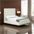 Pemberly Row King Platform Bed with Button Tufted Faux Leather Headboard